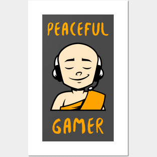 Peaceful Gamer Monk Posters and Art